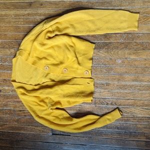 cropped yellow sweater